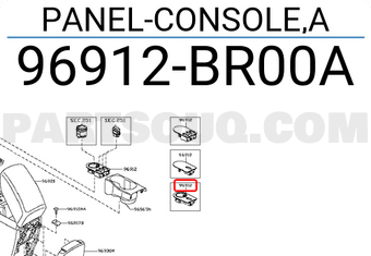 Nissan 96912BR00A PANEL-CONSOLE,A