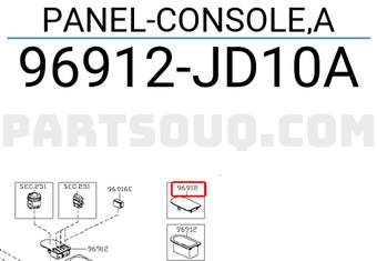 Nissan 96912JD10A PANEL-CONSOLE,A