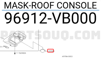 Nissan 96912VB000 MASK-ROOF CONSOLE