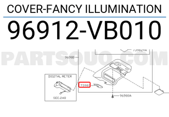 Nissan 96912VB010 COVER-FANCY ILLUMINATION
