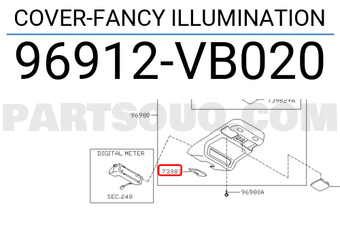 Nissan 96912VB020 COVER-FANCY ILLUMINATION