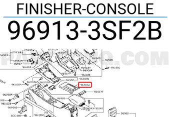 Nissan 969133SF2B FINISHER-CONSOLE