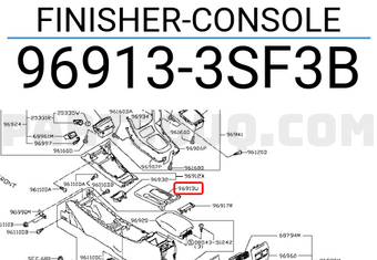 Nissan 969133SF3B FINISHER-CONSOLE