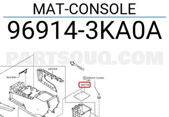 Nissan 969143KA0A MAT-CONSOLE