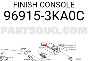 Nissan 969153KA0C FINISH CONSOLE