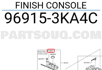 Nissan 969153KA4C FINISH CONSOLE