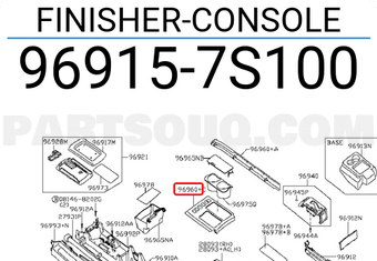 Nissan 969157S100 FINISHER-CONSOLE