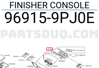 Nissan 969159PJ0E FINISHER CONSOLE