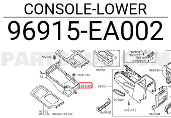 Nissan 96915EA002 CONSOLE-LOWER