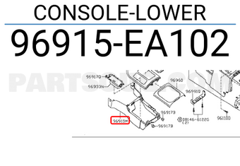 Nissan 96915EA102 CONSOLE-LOWER