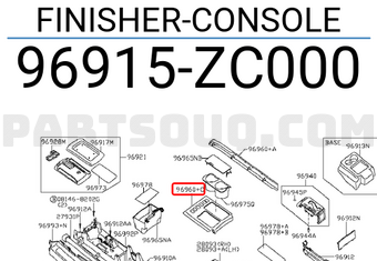 Nissan 96915ZC000 FINISHER-CONSOLE