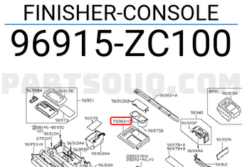 Nissan 96915ZC100 FINISHER-CONSOLE