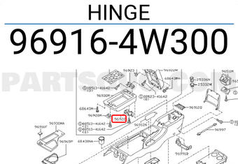 Nissan 969164W300 HINGE