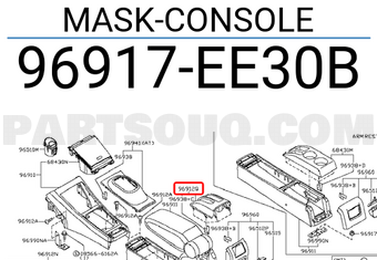 Nissan 96917EE30B MASK-CONSOLE