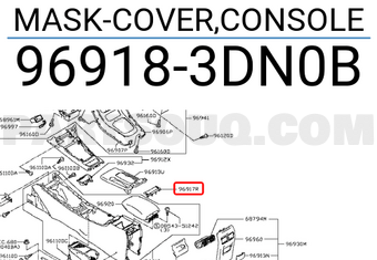Nissan 969183DN0B MASK-COVER,CONSOLE