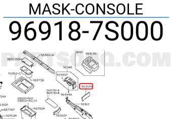 Nissan 969187S000 MASK-CONSOLE