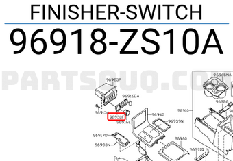 Nissan 96918ZS10A FINISHER-SWITCH