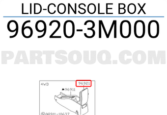 Nissan 969203M000 LID-CONSOLE BOX