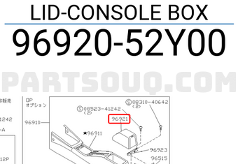 Nissan 9692052Y00 LID-CONSOLE BOX