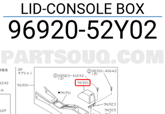 Nissan 9692052Y02 LID-CONSOLE BOX