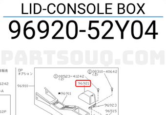 Nissan 9692052Y04 LID-CONSOLE BOX
