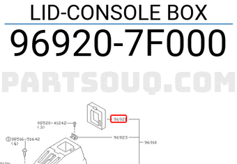 Nissan 969207F000 LID-CONSOLE BOX