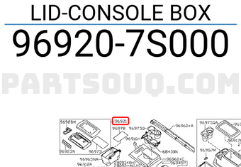 Nissan 969207S000 LID-CONSOLE BOX