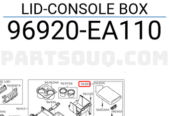 Nissan 96920EA110 LID-CONSOLE BOX