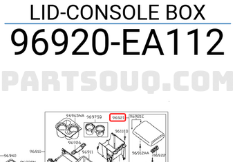 Nissan 96920EA112 LID-CONSOLE BOX