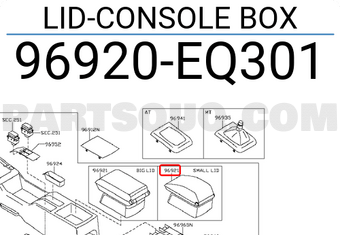 Nissan 96920EQ301 LID-CONSOLE BOX