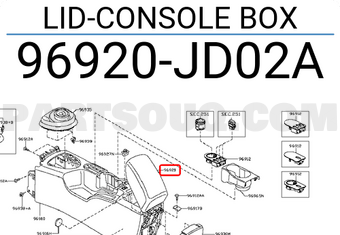Nissan 96920JD02A LID-CONSOLE BOX