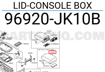 Nissan 96920JK10B LID-CONSOLE BOX