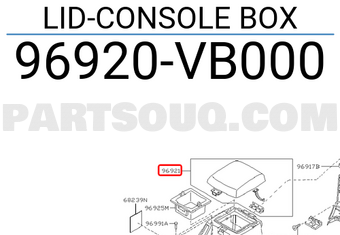 Nissan 96920VB000 LID-CONSOLE BOX