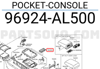 Nissan 96924AL500 POCKET-CONSOLE