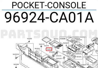 Nissan 96924CA01A POCKET-CONSOLE