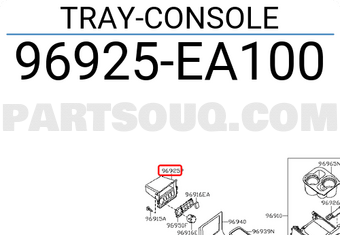 Nissan 96925EA100 TRAY-CONSOLE