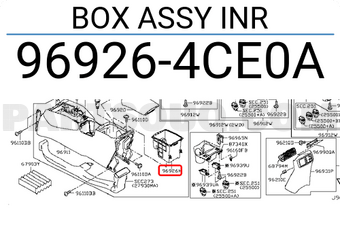 Nissan 969264CE0A BOX ASSY INR