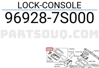 Nissan 969287S000 LOCK-CONSOLE
