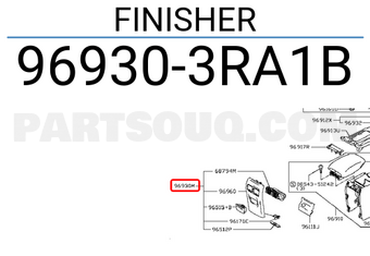Nissan 969303RA1B FINISHER