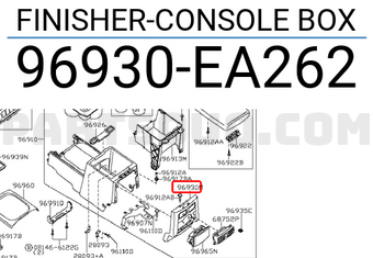 Nissan 96930EA262 FINISHER-CONSOLE BOX