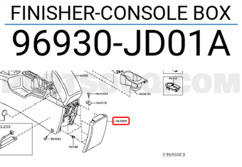 Nissan 96930JD01A FINISHER-CONSOLE BOX