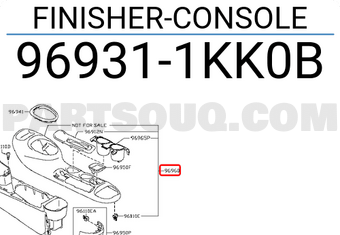 Nissan 969311KK0B FINISHER-CONSOLE