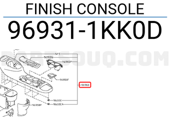 Nissan 969311KK0D FINISH CONSOLE