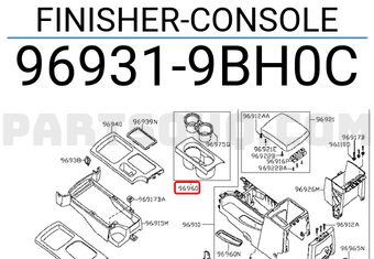 Nissan 969319BH0C FINISHER-CONSOLE