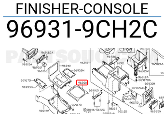 Nissan 969319CH2C FINISHER-CONSOLE