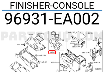 Nissan 96931EA002 FINISHER-CONSOLE