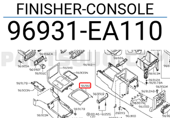 Nissan 96931EA110 FINISHER-CONSOLE
