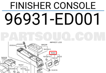 Nissan 96931ED001 FINISHER CONSOLE