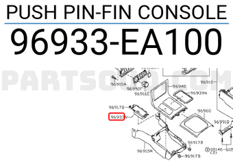 Nissan 96933EA100 PUSH PIN-FIN CONSOLE