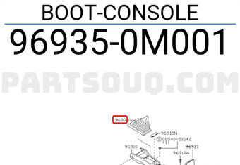 Nissan 969350M001 BOOT-CONSOLE